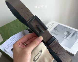 Replica Gucci Black GG Belt