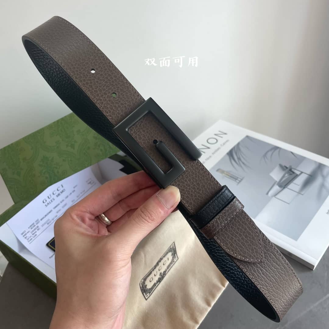 Replica Gucci Black GG Belt