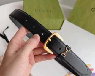 Replica Gucci Leather Belt With Web