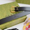 Replica Gucci Leather Belt With Web