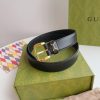 Replica Gucci Leather Belt With Web