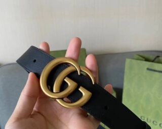 Replica Gucci Snake Belt Black