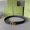 Replica Gucci Snake Belt Black