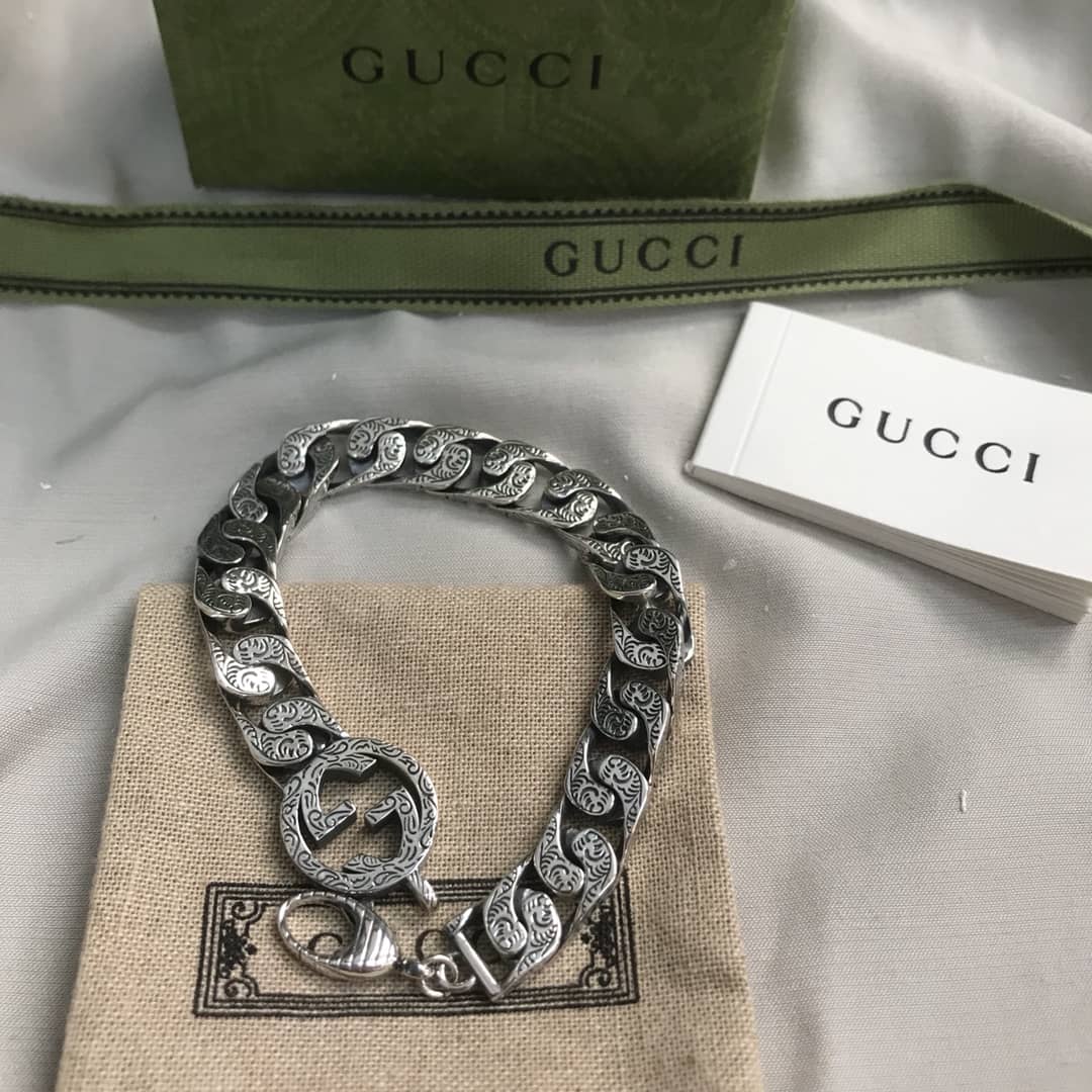 Replica Gucci Silver Cuff Bracelet