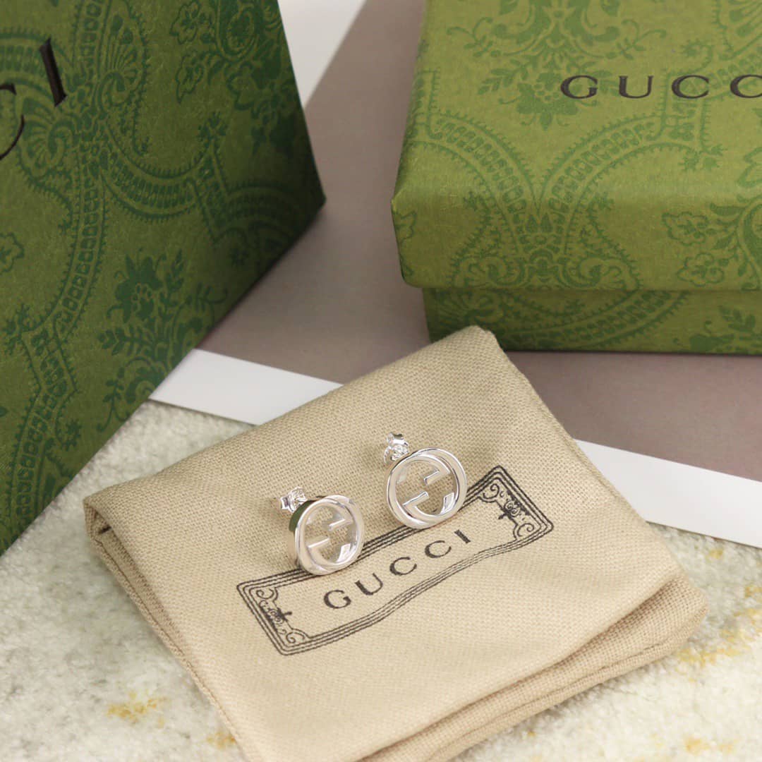 Replica Gucci Hoop Earrings Silver