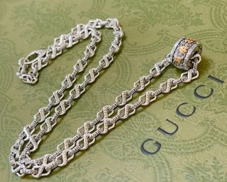 Replica Gucci Interlocking G Silver Necklace