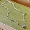 Replica Gucci Interlocking G Silver Necklace