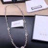 Replica Gucci Link Chain Necklace Silver