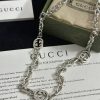 Replica Gucci Silver Necklace With Interlocking G