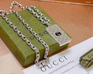 Replica Gucci Interlocking G Silver Necklace