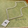 Replica Gucci Interlocking G Silver Necklace